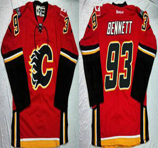 Men's Calgary Flames #93 Sam Bennett Red Home Jersey