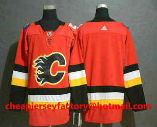 Men's Calgary Flames Blank Gaudreau Red Drift Fashion Adidas Stitched NHL Jersey