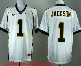 Men's California Golden Bears #1 DeSean Jackson White Stitched College Football Nike NCAA Jersey