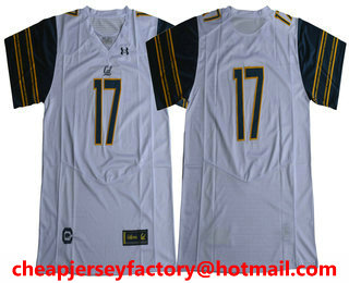 Men's California Golden Bears #17 No Name White 2017 Cal College Football Stitched Under Armour NCAA Jersey