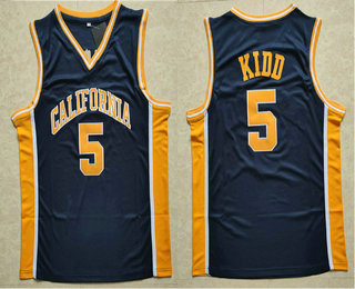 Men's California Golden Bears #5 Jason Kidd Navy Blue College Basketball Swingman Jersey