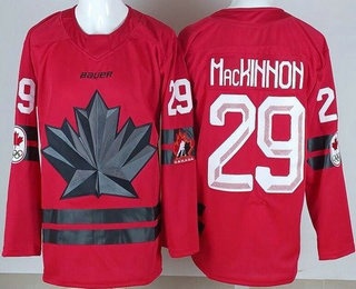 Men's Canada #29 Nathan MacKinnon Red 2026 Olympics Authentic Jersey