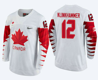 Men's Canada Team #12 Rob Klinkhammer White 2018 Winter Olympics Jersey