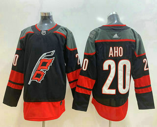 Men's Carolina Hurricanes #20 Sebastian Aho Black Adidas Stitched NHL Jersey