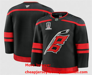 Men's Carolina Hurricanes Blank Black 2026 Stanley Cup Champions Home Stitched Jersey