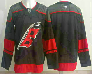 Men's Carolina Hurricanes Blank Black Authentic Jersey