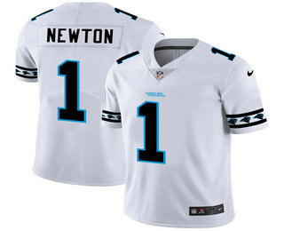 Men's Carolina Panthers #1 Cam Newton White 2019 NEW Vapor Untouchable Stitched NFL Nike Limited Jersey