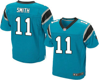 Men's Carolina Panthers #11 Torrey Smith Light Blue Alternate NFL Nike Elite Jersey