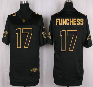 Men's Carolina Panthers #17 Devin Funchess 2016 Pro Line Black Gold Collection Jersey