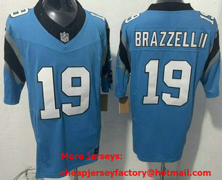 Men's Carolina Panthers #19 Chris Brazzell II Limited Blue FUSE Vapor Jersey