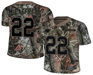 Men's Carolina Panthers #22 Christian McCaffrey Camo Stitched NFL Rush Realtree Nike Limited Jersey