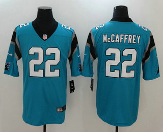 Men's Carolina Panthers #22 Christian McCaffrey Light Blue 2017 Vapor Untouchable Stitched NFL Nike Limited Jersey