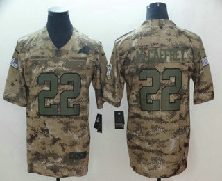 Men's Carolina Panthers #22 Christian McCaffrey Nike Camo 2018 Salute to Service Stitched NFL Limited Jersey