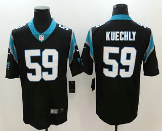 Men's Carolina Panthers #59 Luke Kuechly Black 2017 Vapor Untouchable Stitched NFL Nike Limited Jersey