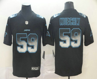 Men's Carolina Panthers #59 Luke Kuechly Black 2019 Vapor Smoke Fashion Stitched NFL Nike Limited Jersey