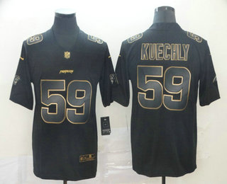 Men's Carolina Panthers #59 Luke Kuechly Black Gold 2019 Vapor Untouchable Stitched NFL Nike Limited Jersey