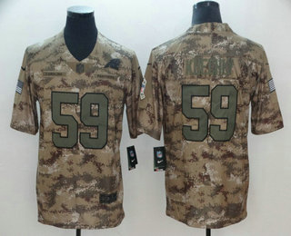 Men's Carolina Panthers #59 Luke Kuechly Nike Camo 2018 Salute to Service Stitched NFL Limited Jersey