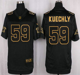 Men's Carolina Panthers #59 Luke Kuechly 2016 Pro Line Black Gold Collection Jersey