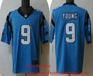Men's Carolina Panthers #9 Bryce Young Light Blue 2023 Vapor Untouchable Stitched Nike Limited Jersey
