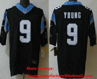 Men's Carolina Panthers #9 Bryce Young Limited Black FUSE Vapor Jersey