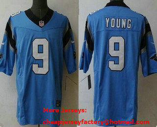 Men's Carolina Panthers #9 Bryce Young Limited Blue FUSE Vapor Jersey
