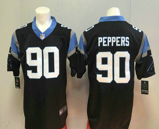 Men's Carolina Panthers #90 Julius Peppers Black 2017 Vapor Untouchable Stitched NFL Nike Limited Jersey