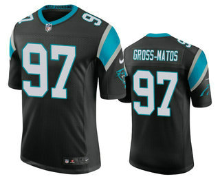Men's Carolina Panthers #97 Yetur Gross-Matos Black 2020 Vapor Untouchable Stitched NFL Nike Limited Jersey