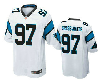 Men's Carolina Panthers #97 Yetur Gross-Matos White 2020 Vapor Untouchable Stitched NFL Nike Limited Jersey