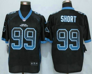 Men's Carolina Panthers #99 Kawann Short Drift Fashion Black Elite Jersey