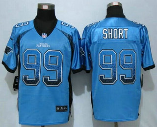Men's Carolina Panthers #99 Kawann Short Drift Fashion Blue Elite Jersey
