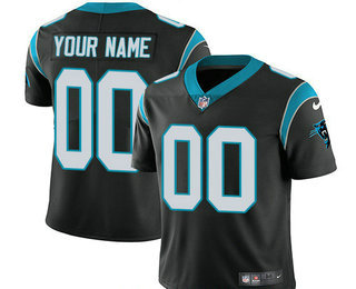 Men's Carolina Panthers Custom Vapor Untouchable Black Team Color NFL Nike Limited Jersey