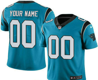 Men's Carolina Panthers Custom Vapor Untouchable Light Blue Alternate NFL Nike Limited Jersey