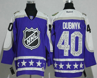 Men's Central Division Minnesota Wild #40 Devan Dubnyk Reebok Purple 2017 NHL All-Star Stitched Ice Hockey Jersey