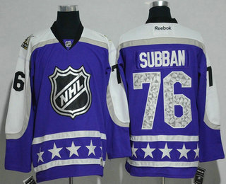Men's Central Division Nashville Predators #76 P. K. Subban Reebok Purple 2017 NHL All-Star Stitched Ice Hockey Jersey