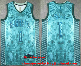 Men's Charlotte Hornets #1 Lamelo Ball Teal 2023 Select Series Stitched Basketball Jersey