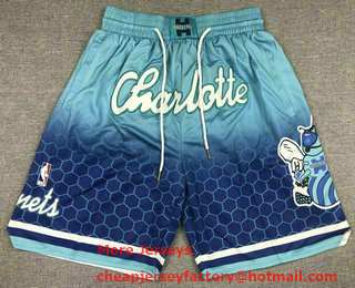 Men's Charlotte Hornets Blue 2022 City Edition Swingman Stitched Shorts