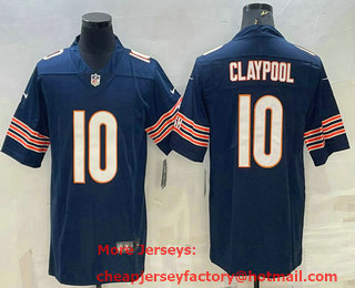 Men's Chicago Bears #10 Chase Claypool Navy Blue 2022 Vapor Untouchable Stitched NFL Nike Limited Jersey