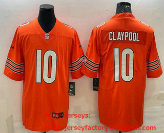 Men's Chicago Bears #10 Chase Claypool Orange 2022 Vapor Untouchable Stitched NFL Nike Limited Jersey