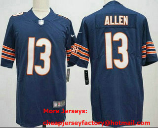 Men's Chicago Bears #13 Keenan Allen Limited Navy Vapor Jersey