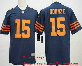 Men's Chicago Bears #15 Rome Odunze Limited Navy Alternate Vapor Jersey