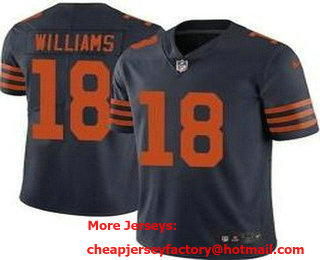 Men's Chicago Bears #18 Caleb Williams Limited Navy Alternate Vapor Jersey