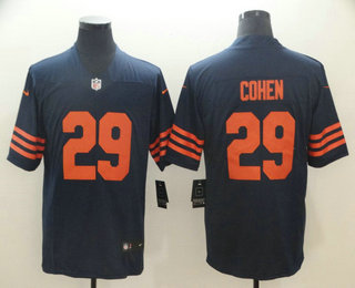Men's Chicago Bears #29 Tarik Cohen Blue with Orange 2017 Vapor Untouchable Stitched NFL Nike Limited Jersey