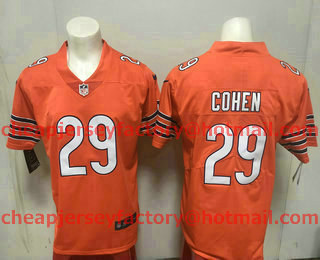 Men's Chicago Bears #29 Tarik Cohen Orange 2017 Vapor Untouchable Stitched NFL Nike Limited Jersey