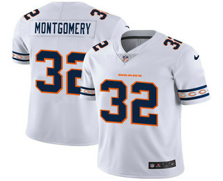 Men's Chicago Bears #32 David Montgomery White 2019 NEW Vapor Untouchable Stitched NFL Nike Limited Jersey