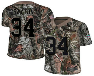 Men's Chicago Bears #34 Walter Payton Camo Stitched NFL Rush Realtree Nike Limited Jersey