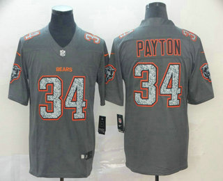 Men's Chicago Bears #34 Walter Payton Gray Fashion Static Stitched NFL Nike Limited Jersey