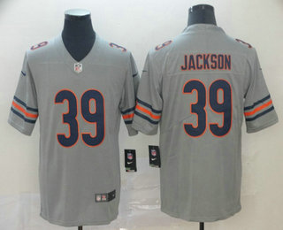 Men's Chicago Bears #39 Eddie Jackson Grey 2019 Inverted Legend Stitched NFL Nike Limited Jersey