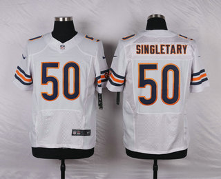 Men's Chicago Bears #50 Mike Singletary White Retired Player NFL Nike Elite Jersey