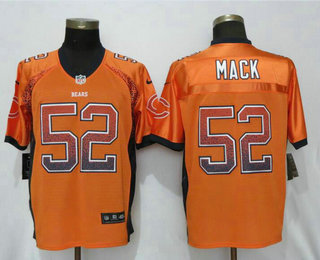 Men's Chicago Bears #52 Khalil Mack Orange Drift Stitched NFL Nike Fashion Elite Jersey