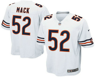 Men's Chicago Bears #52 Khalil Mack White Stitched NFL Nike Game Jersey
